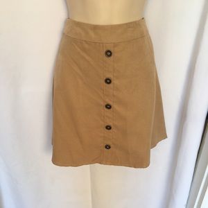 Khaki Button Down Skirt